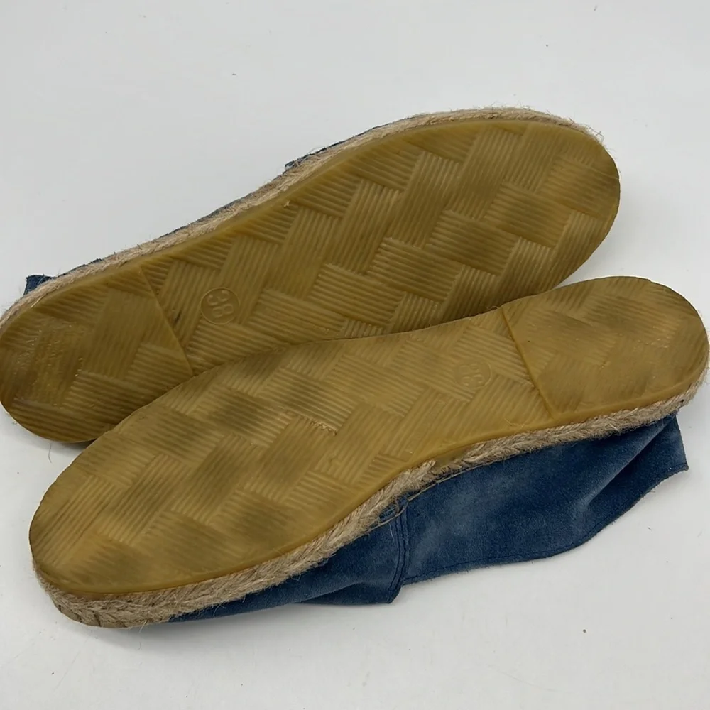 Fabiolas Blue Suede Espadrilles size EU38   US 7.5